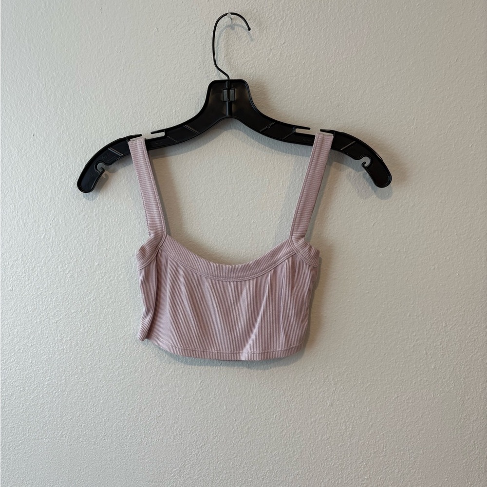 Light purple Ribbed Crop Top